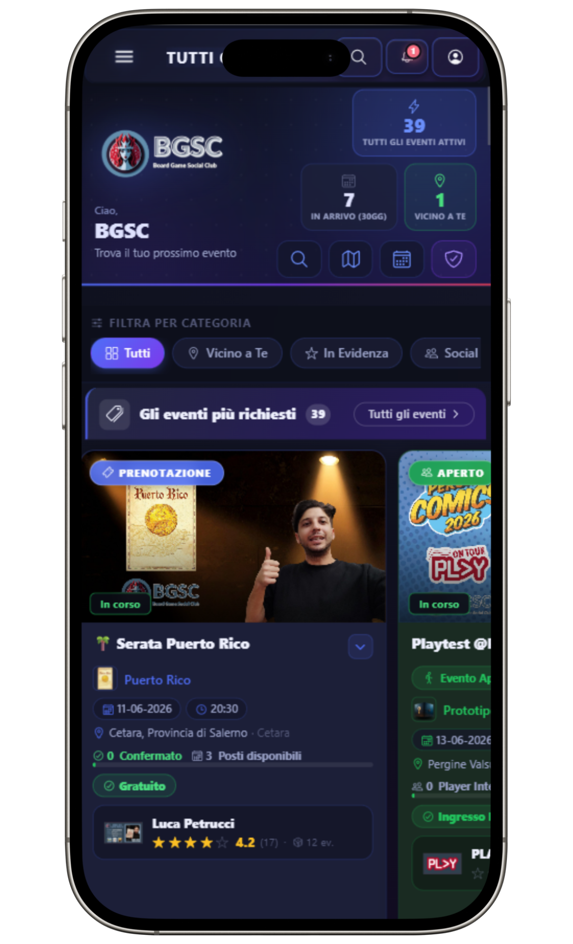 Tutti Gli Eventi BGSC