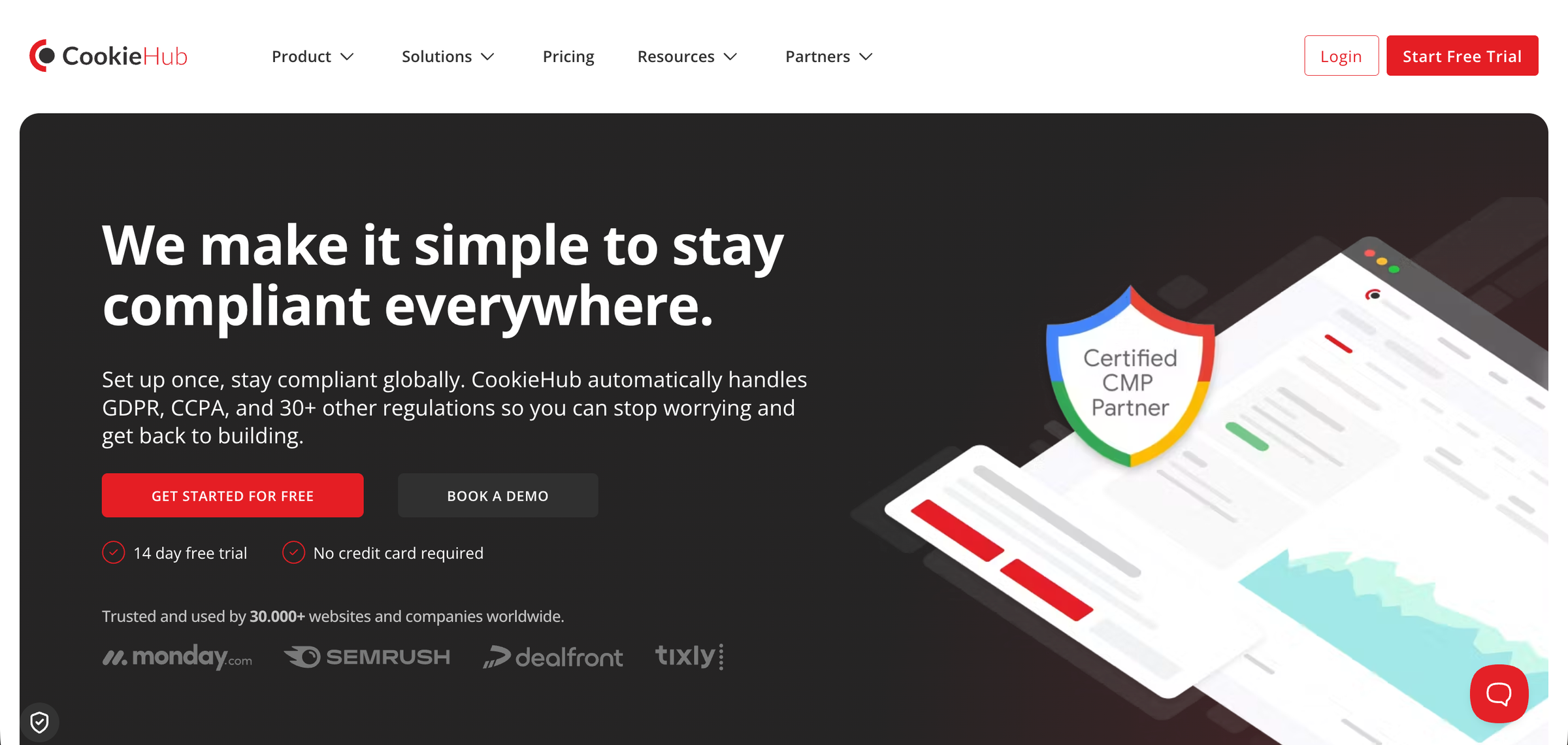 CookieHub website