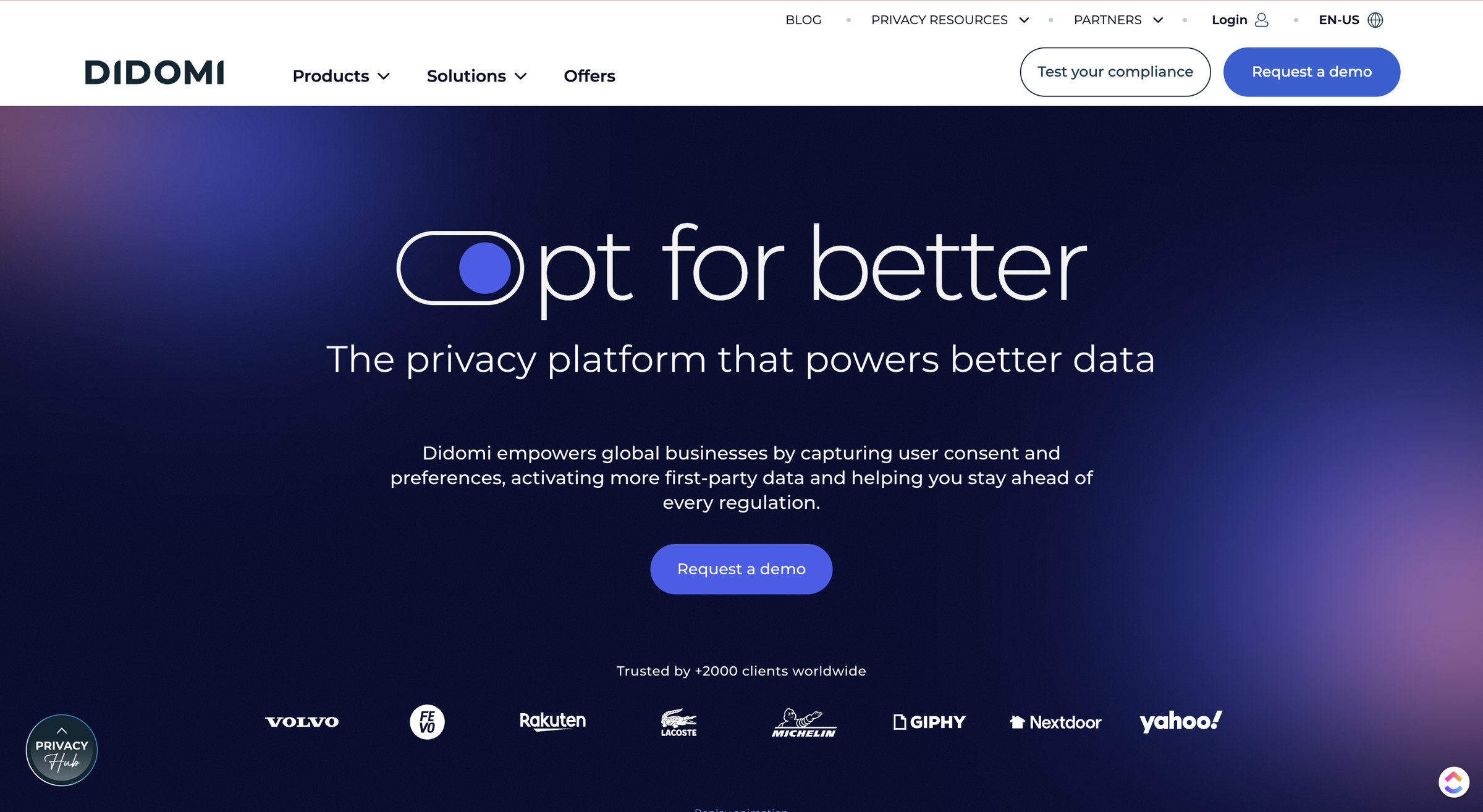 Didomi homepage