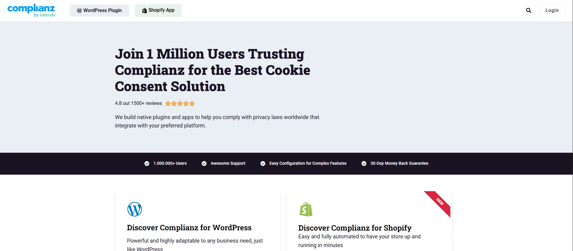 Complianz homepage