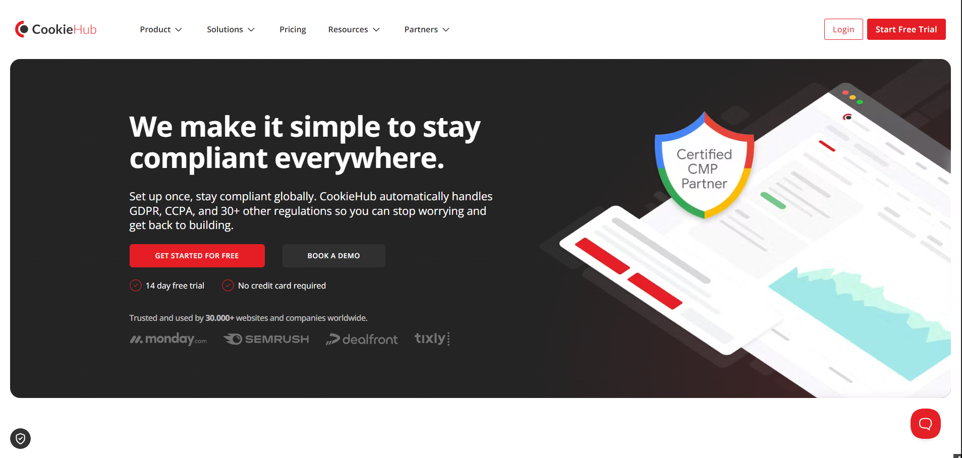 CookieHub Homepage