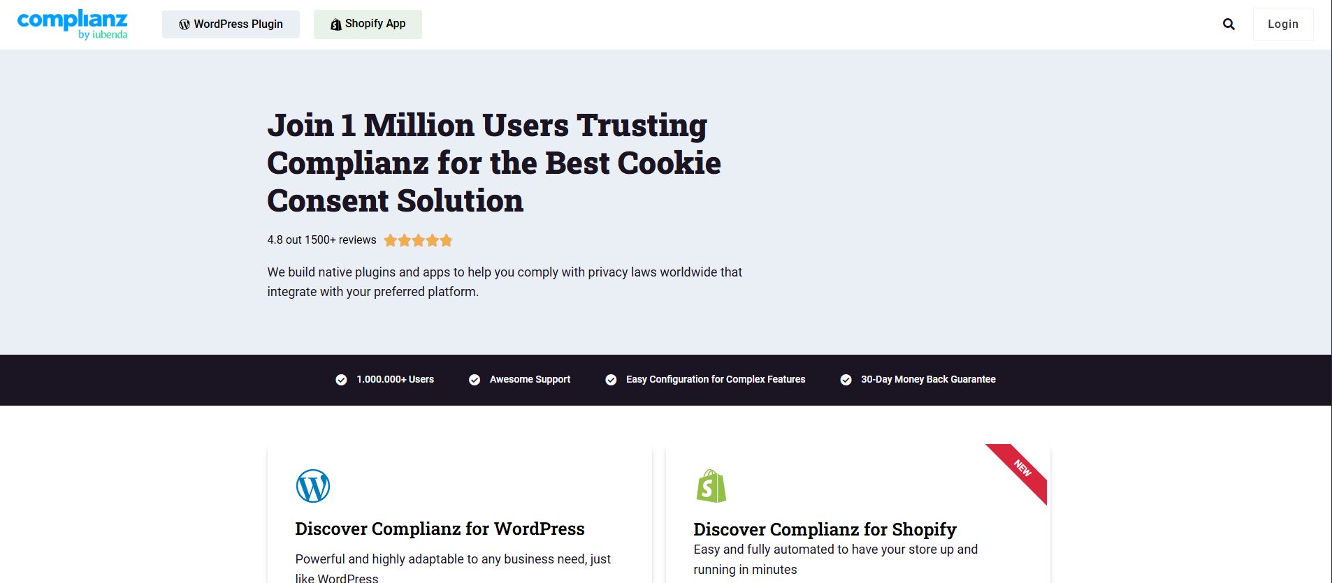 Complianz Homepage