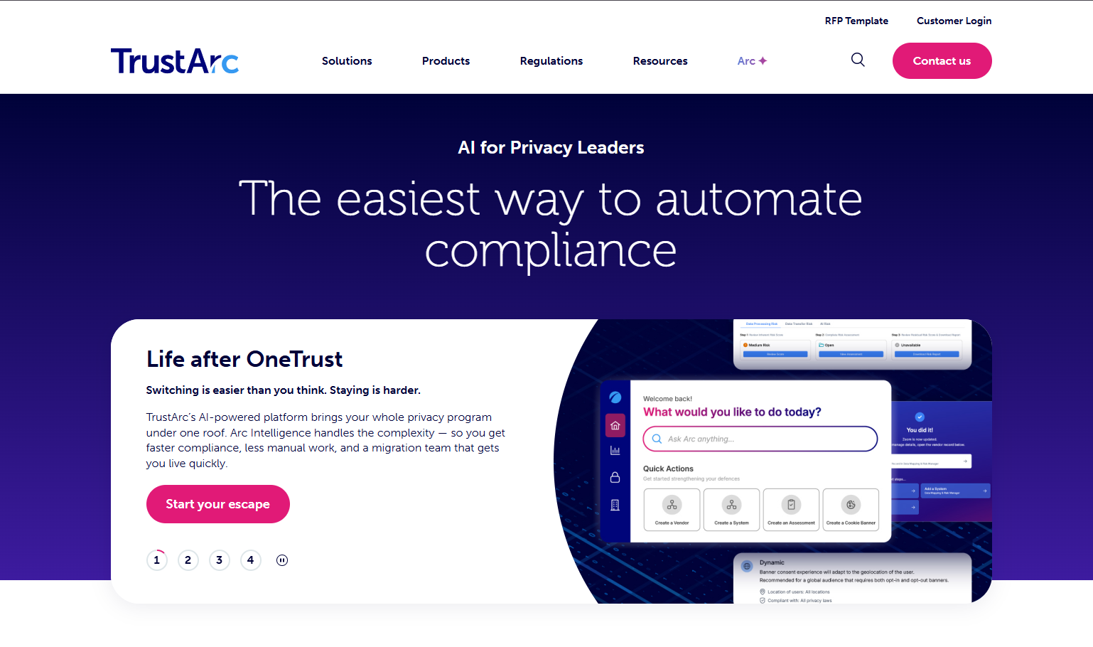 TrustArc Homepage