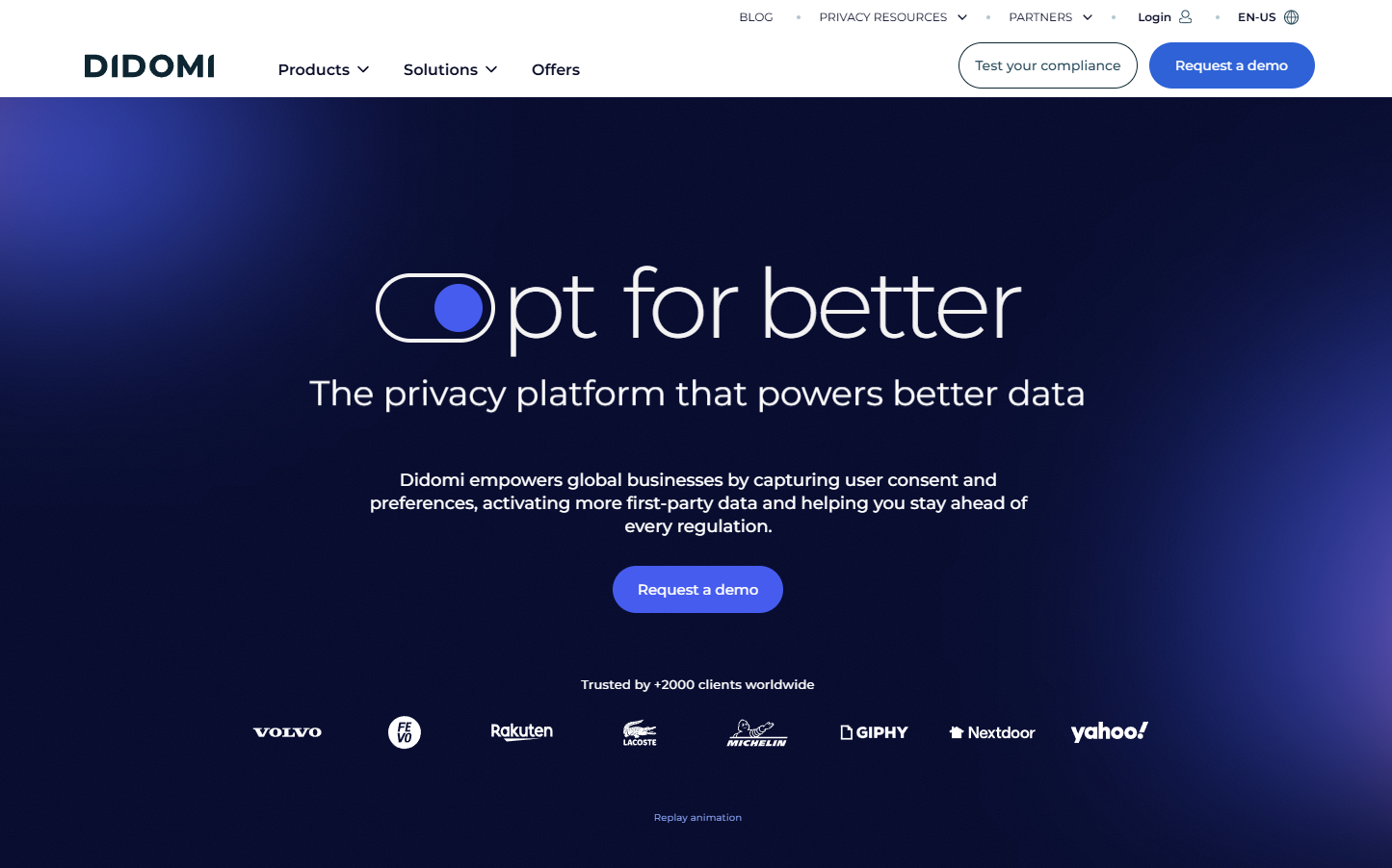 Didomi Homepage
