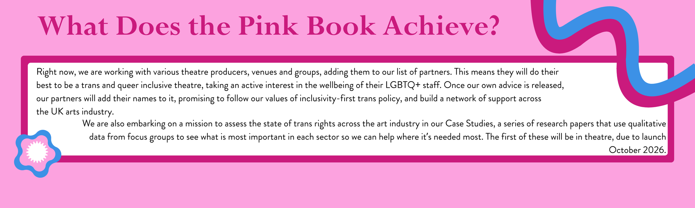 What Does The Pink Book Achieve?
