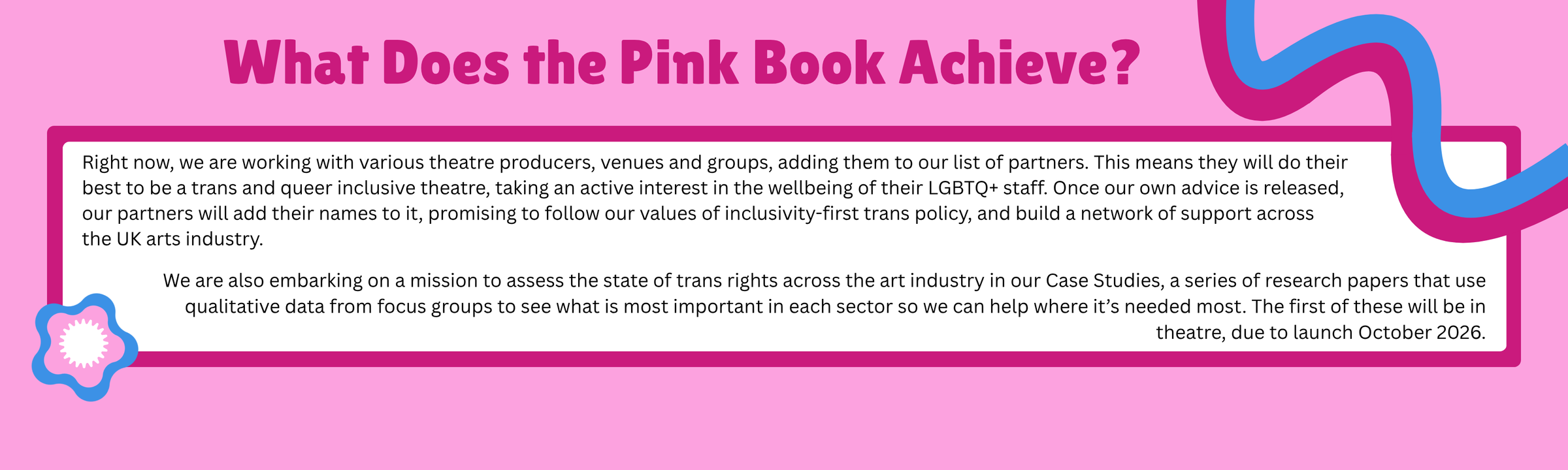 What Does The Pink Book Achieve?