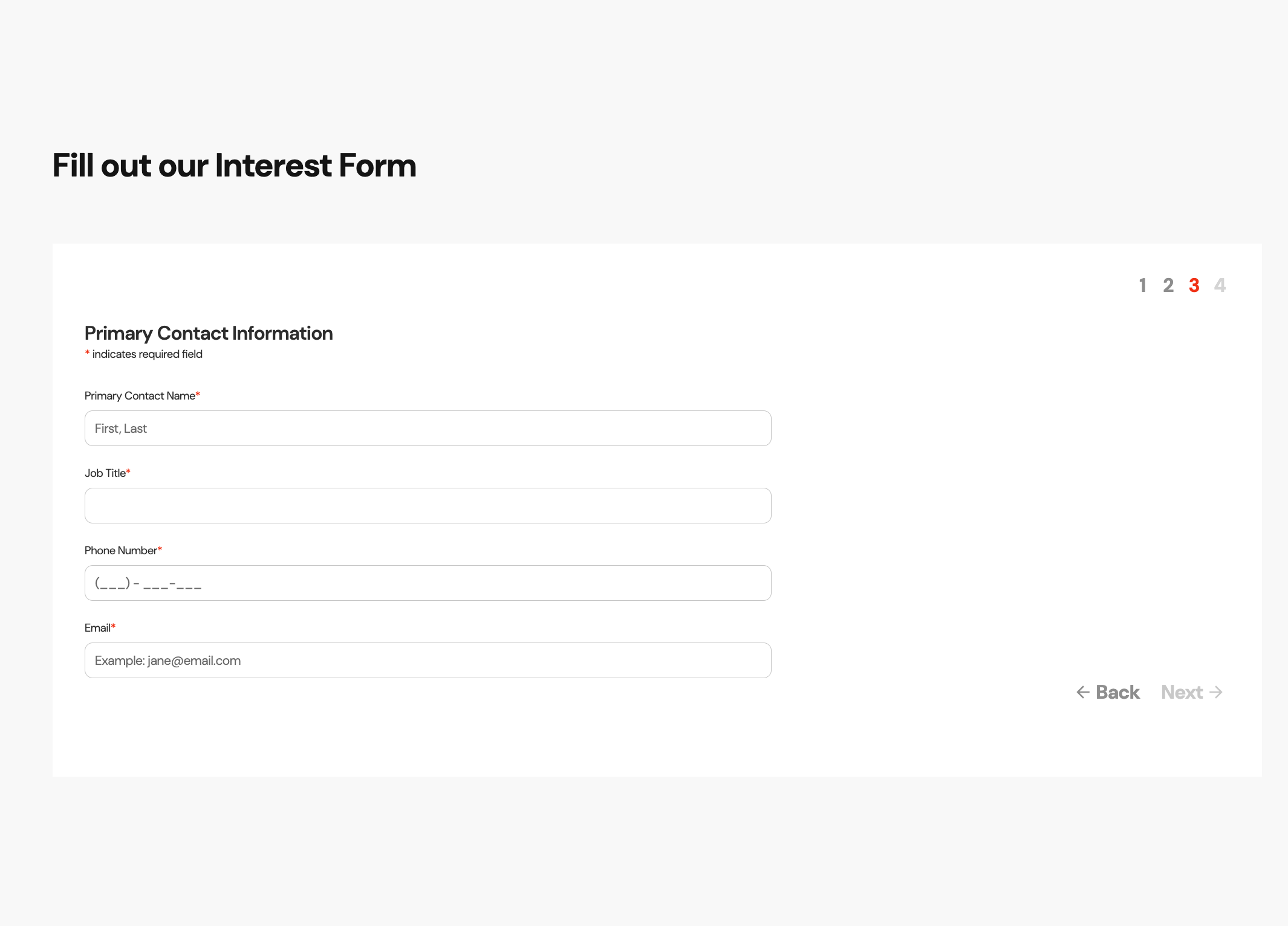New Form Step 3