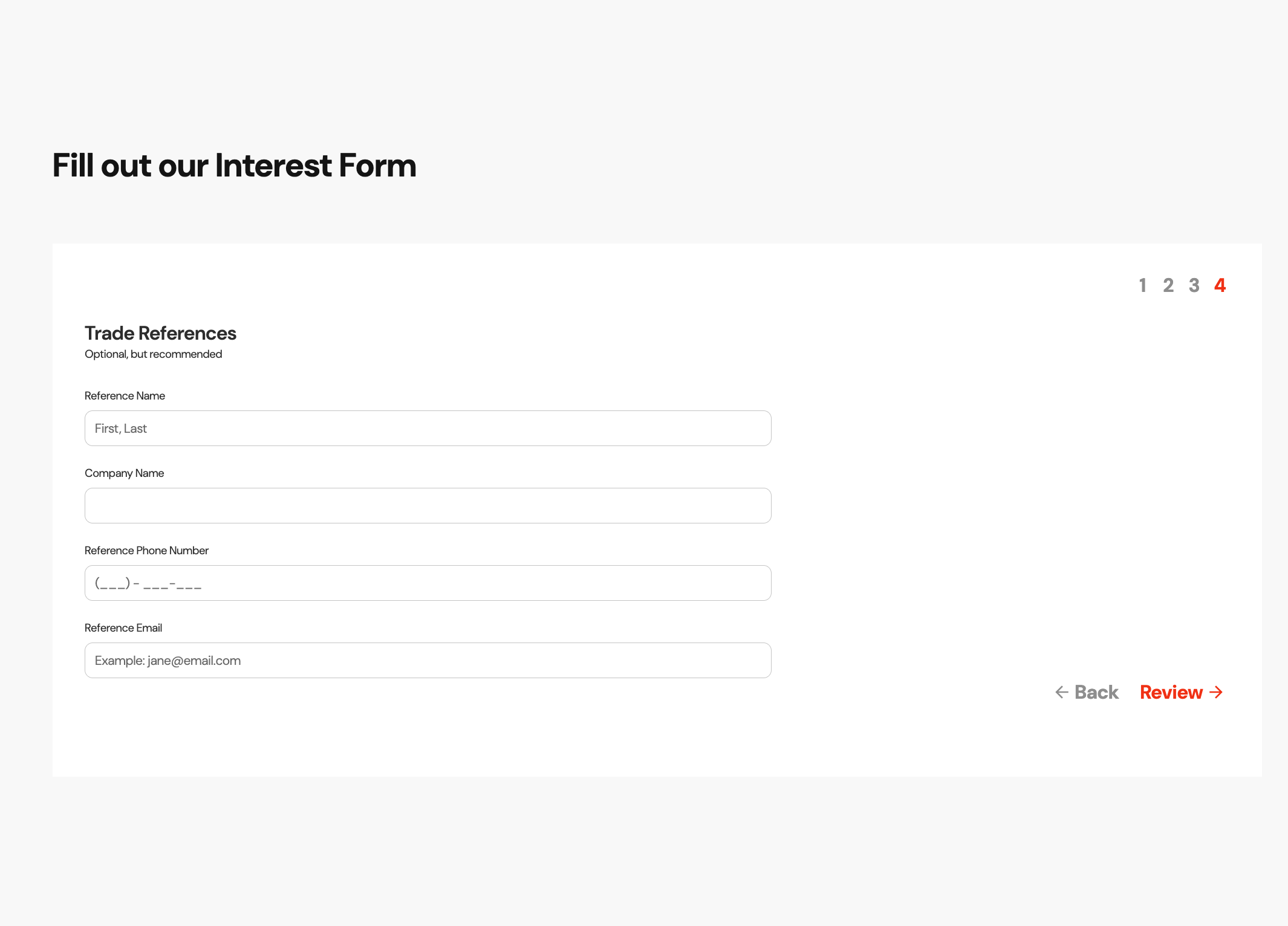 New Form Step 4