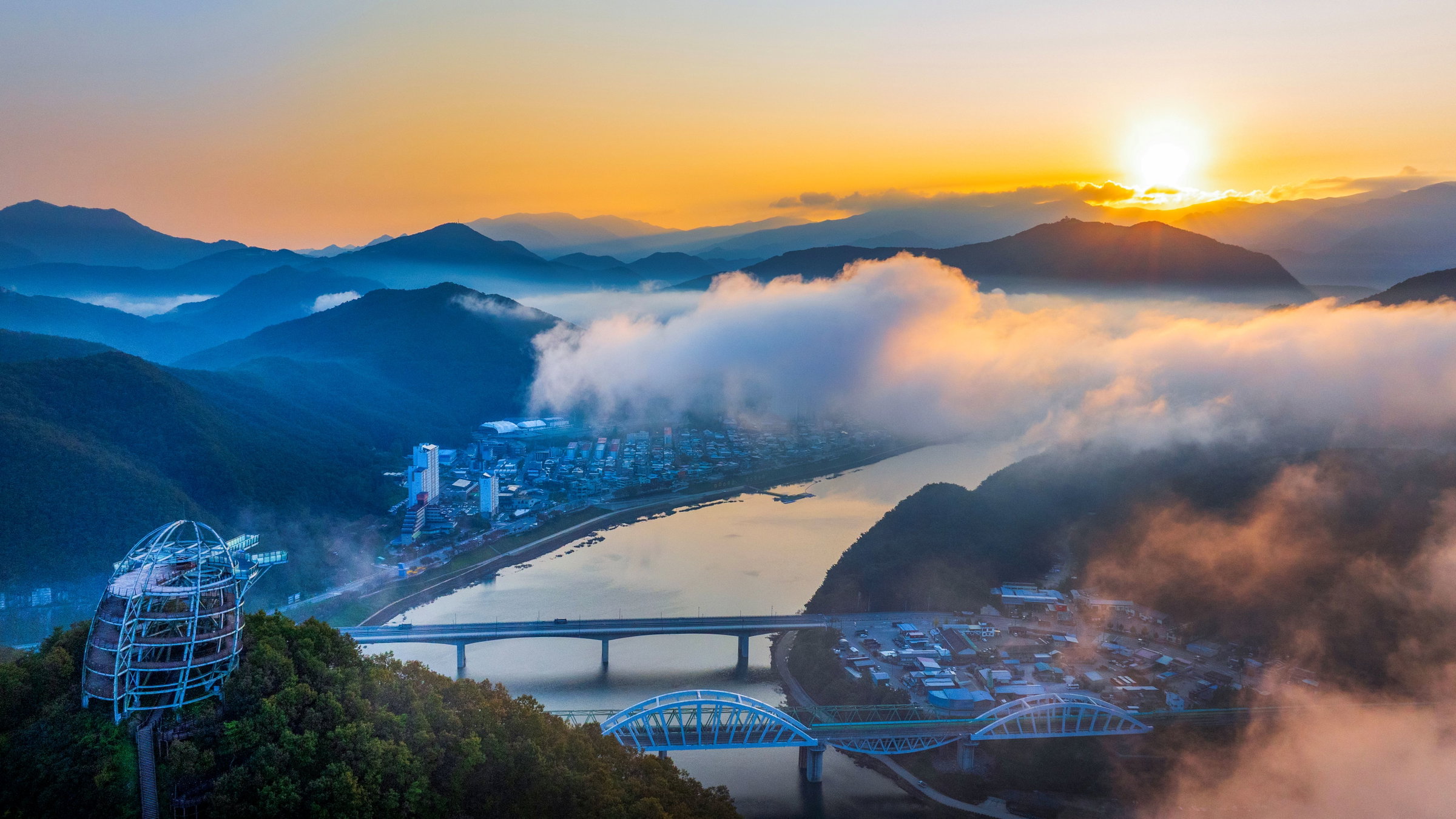 우수/김*태/단양의 찬란한 일출