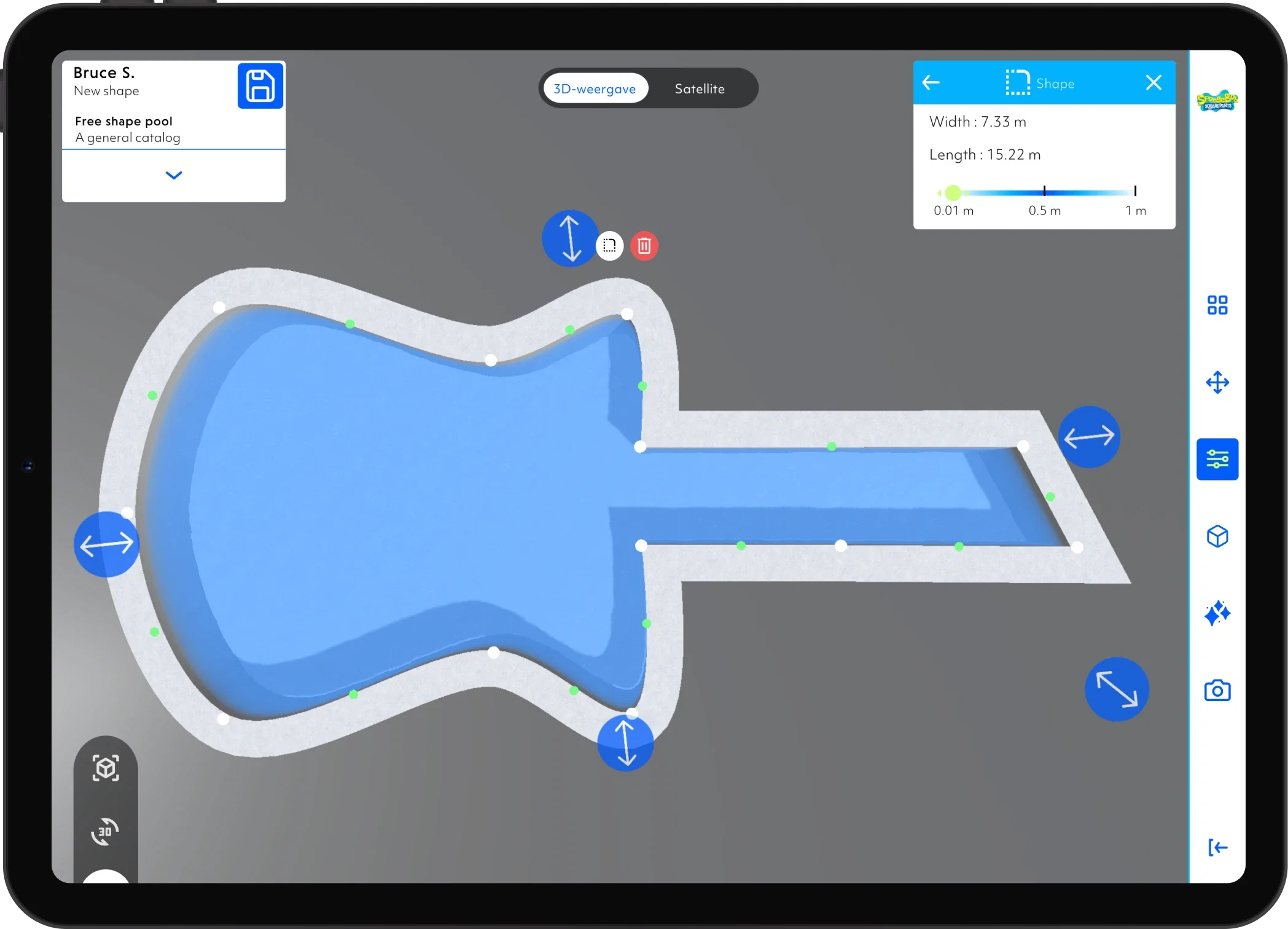 Pool shapes configurator