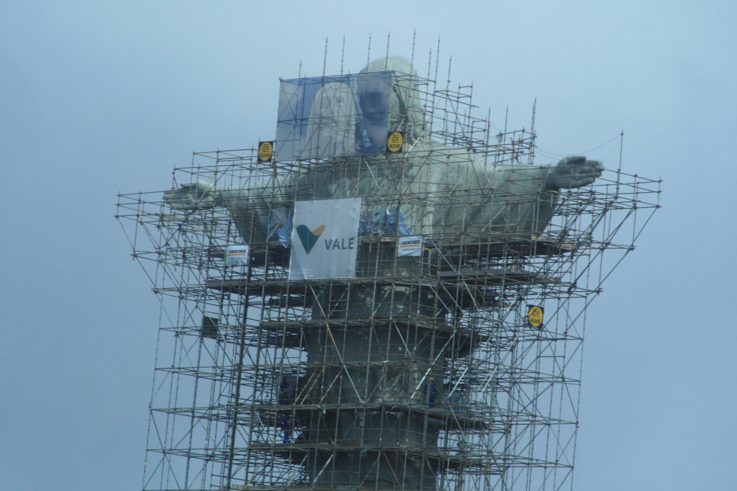 Christ the Redeemer, Rio de Janeiro (during refurbishment)