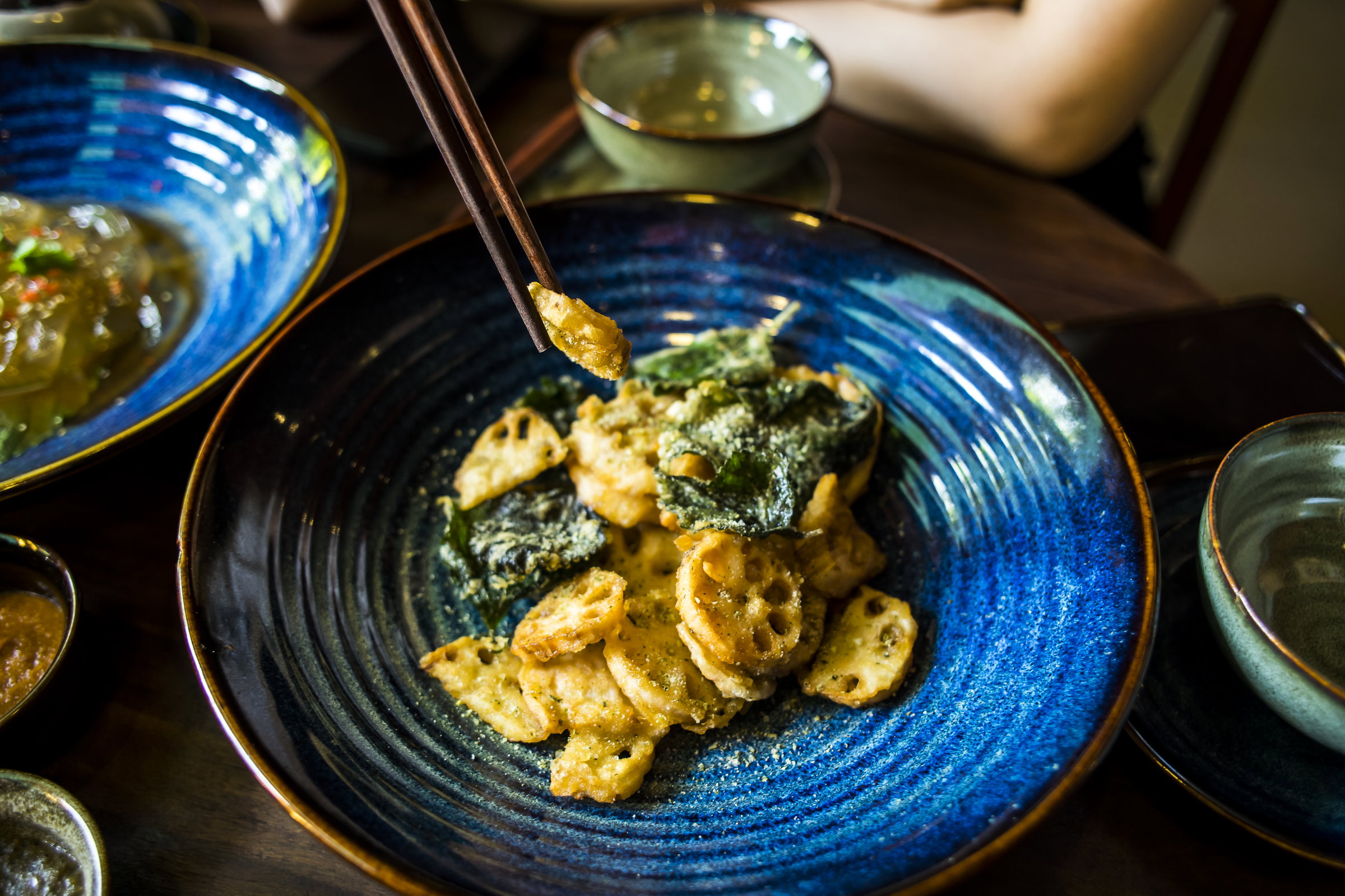 a lotus flower dish