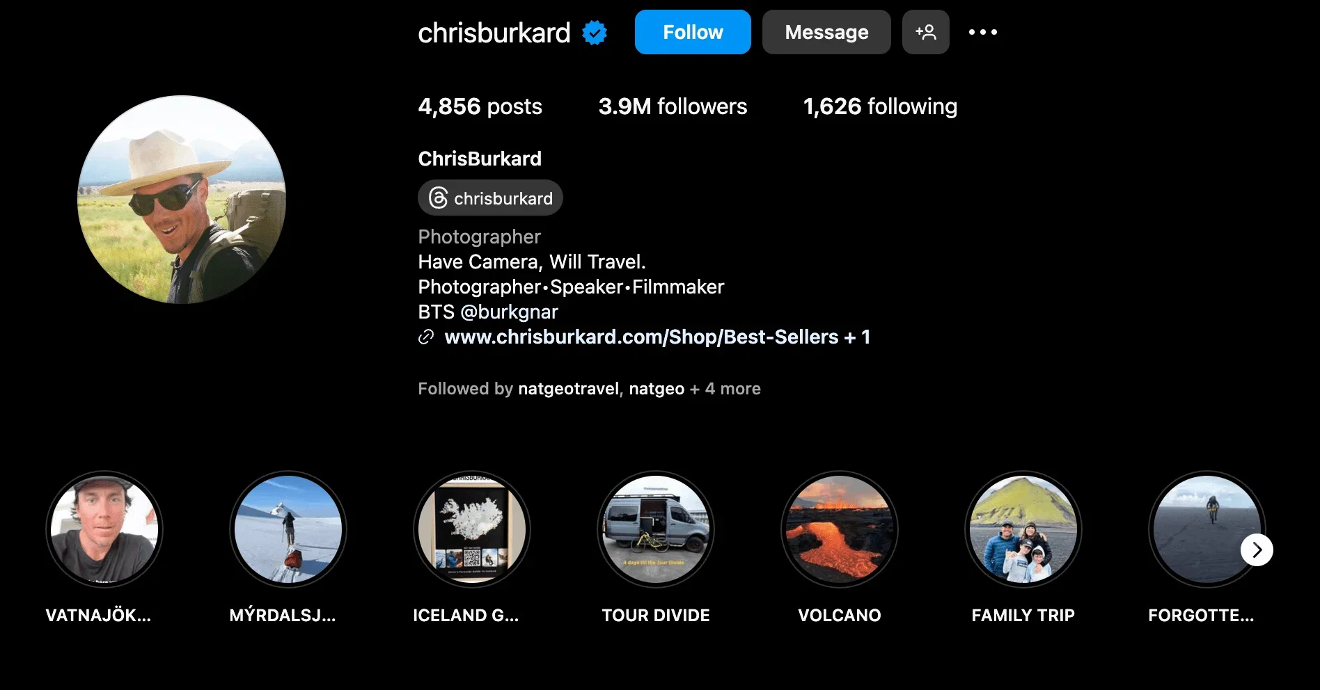 travel photographer instagram account example