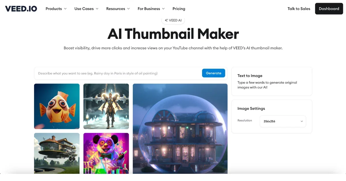 Veed AI Thumbnail Maker