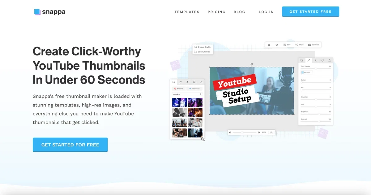 Snappa AI YouTube Thumbnail Maker