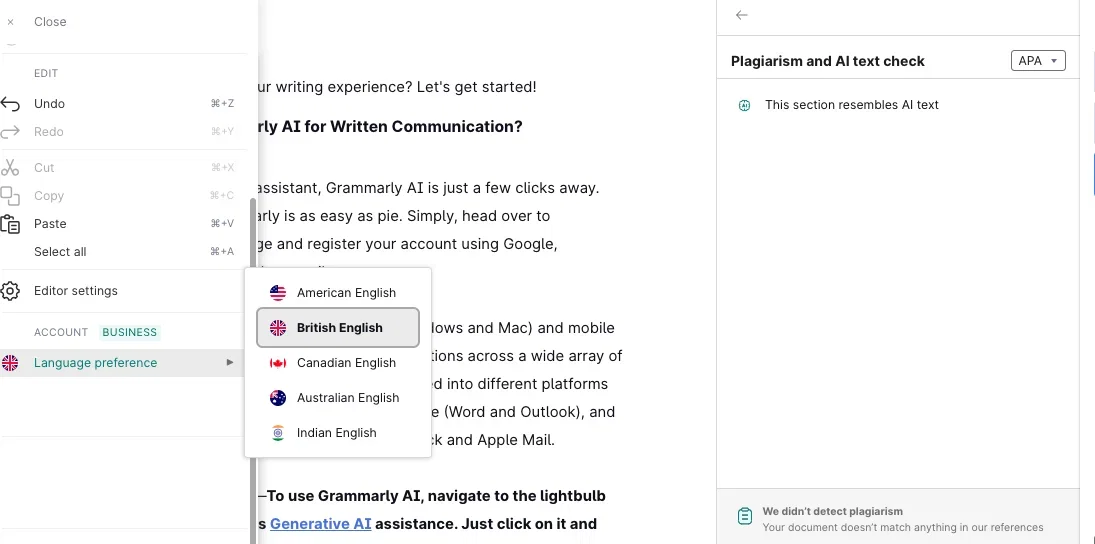 Add your preferred spellings in Grammarly