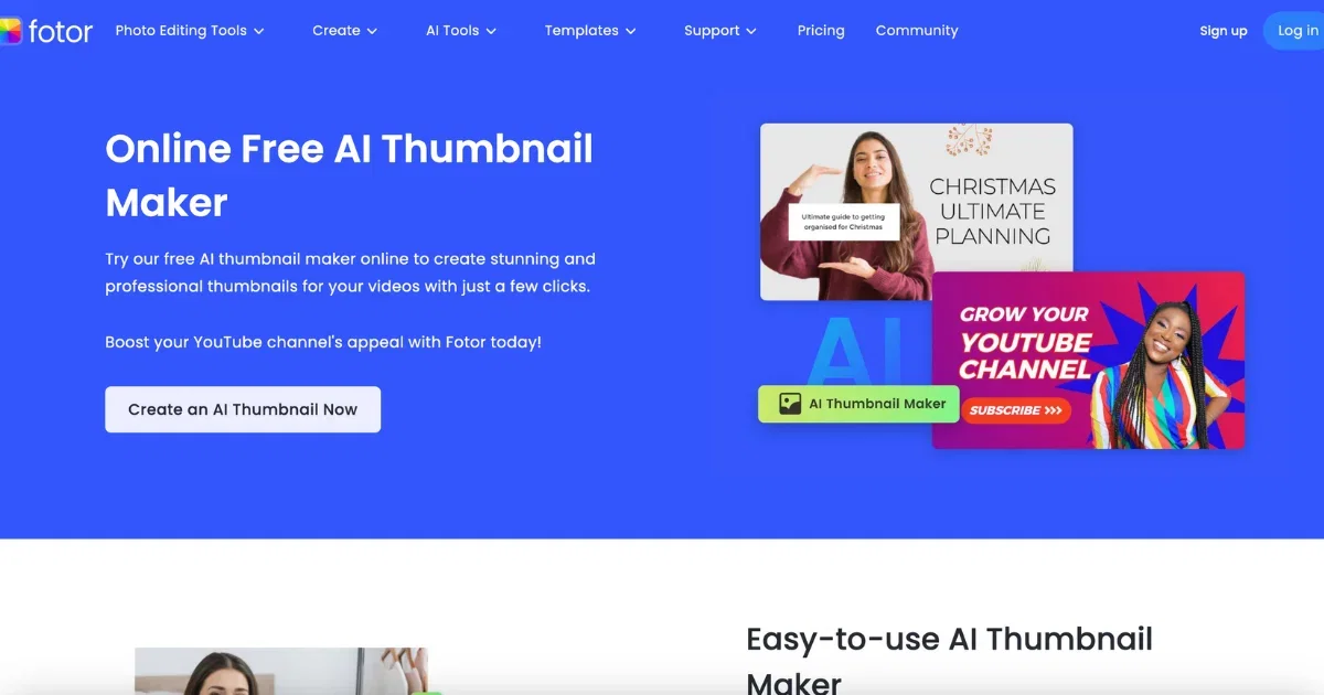 Fotor AI Thumbnail Maker