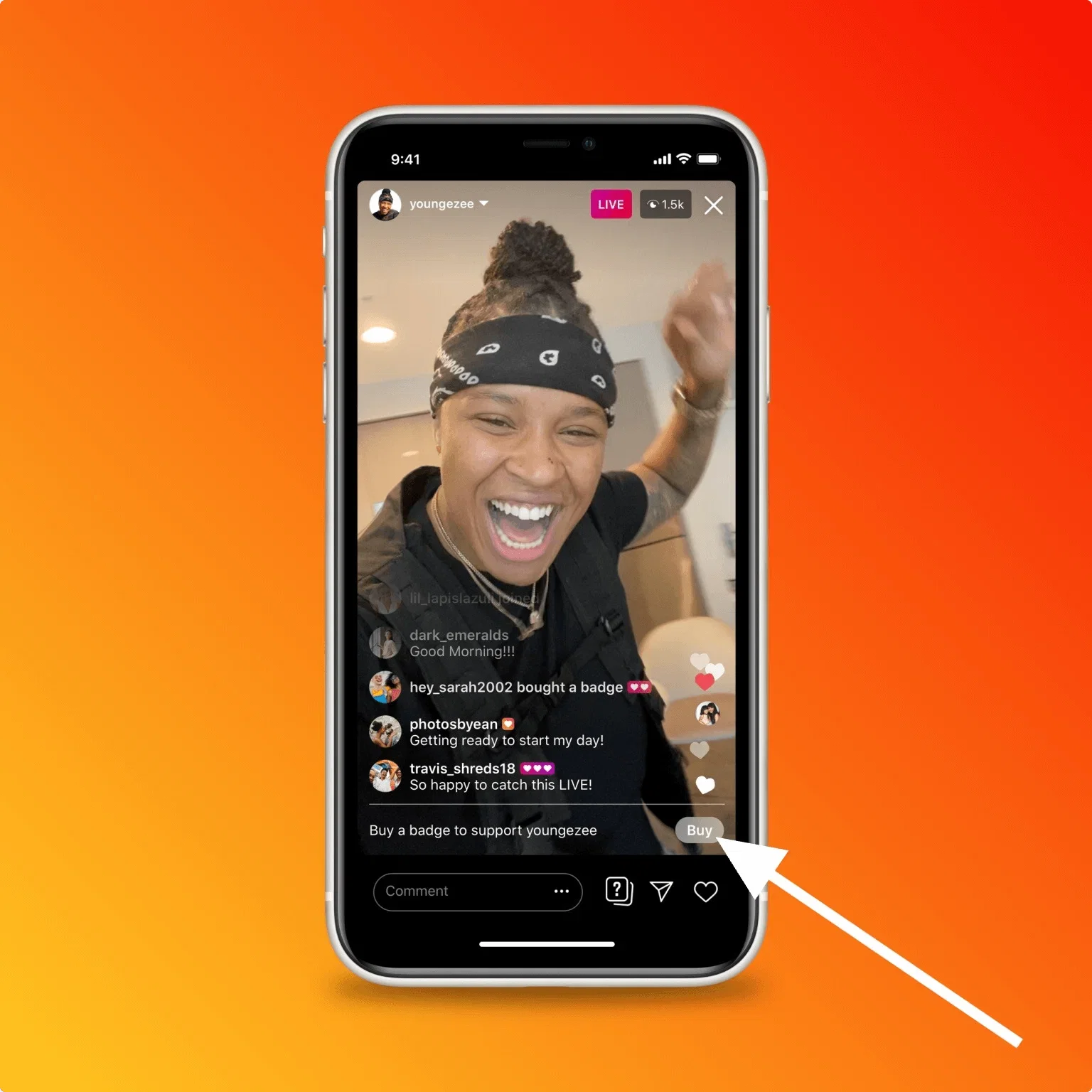 earn from instagram live badges