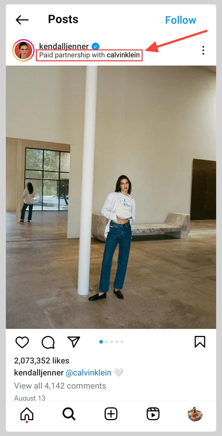 instagram sponsored post example