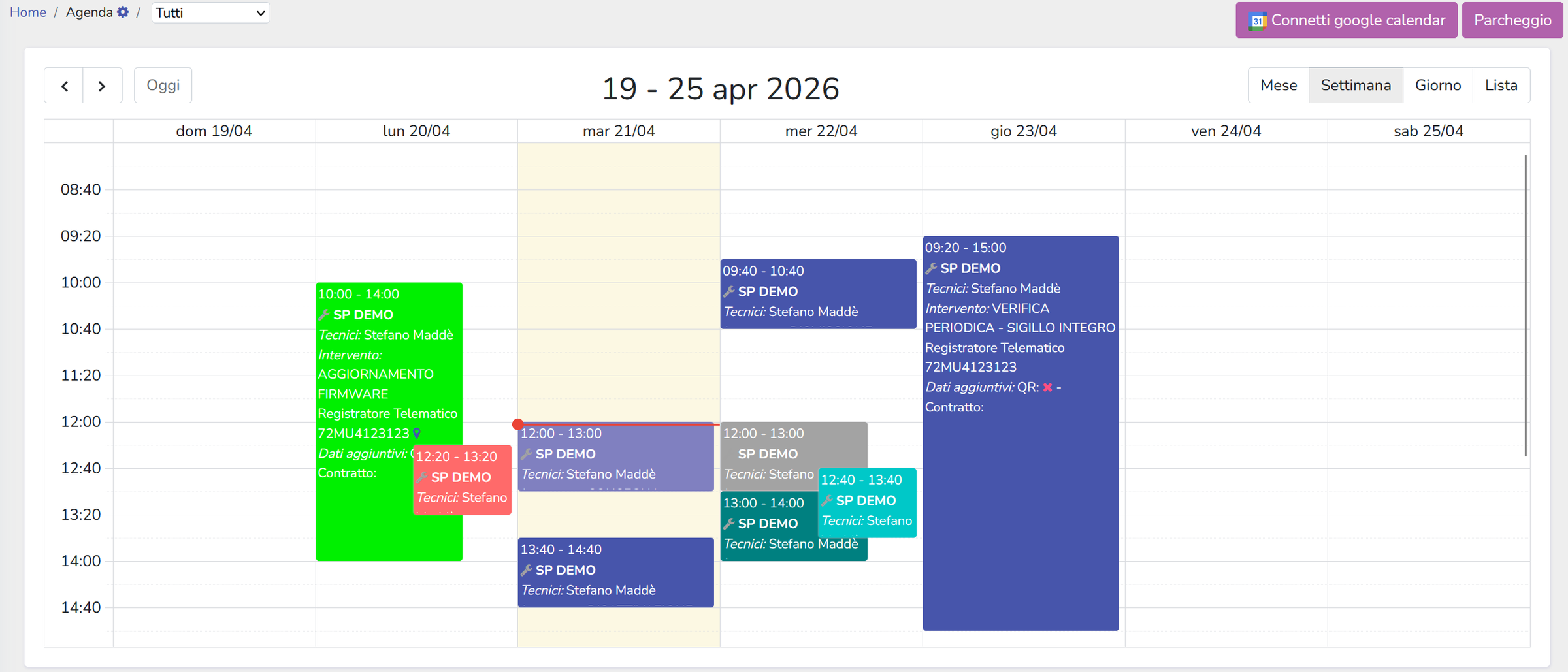 Agenda multi tecnico