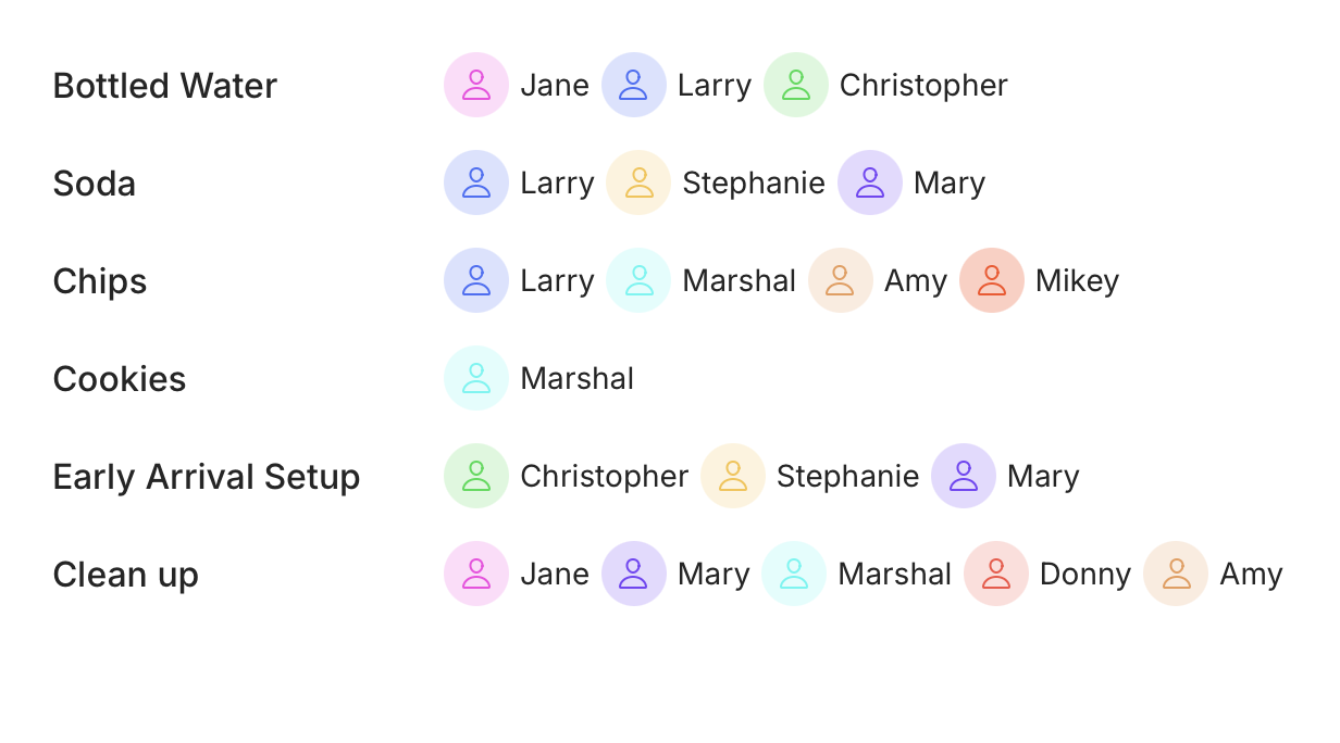 Sign up Sheet
