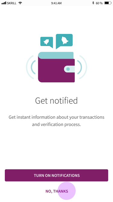 App notification request