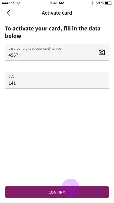 Card requested