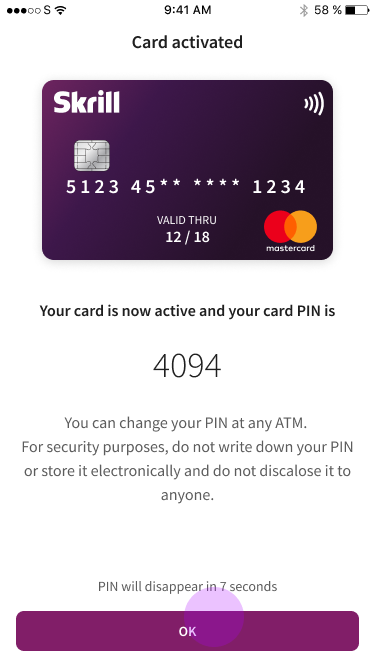 Card requested