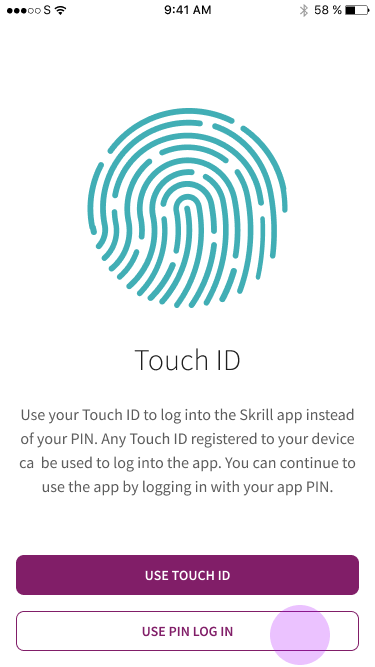 Touch ID / PIN
