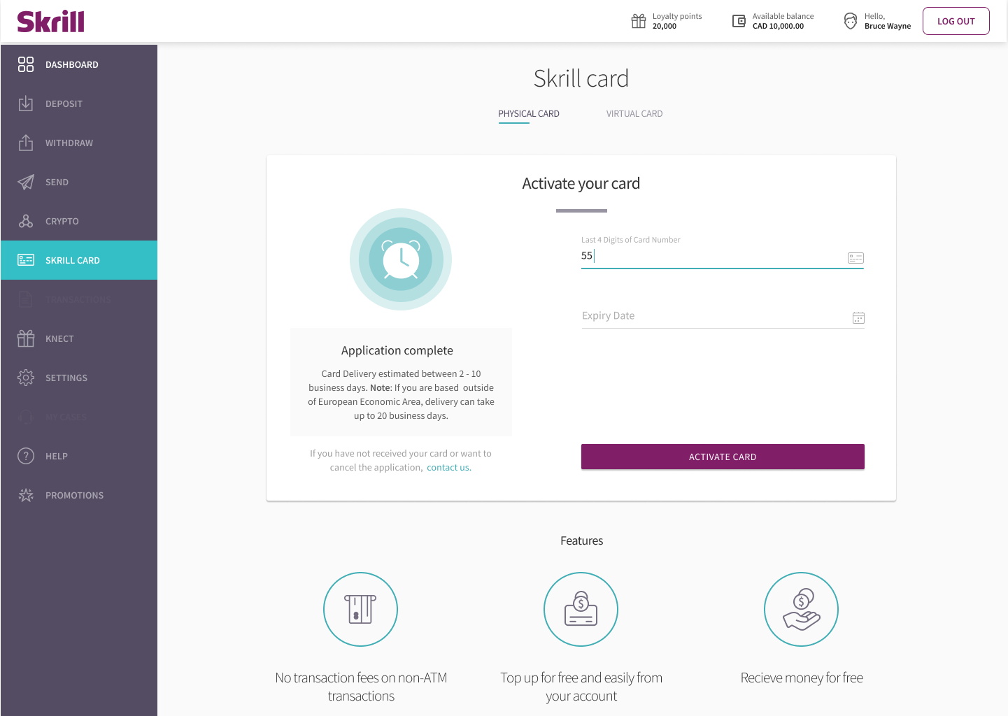 Card Activation