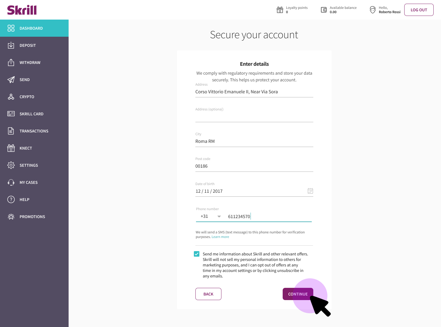 Secure your account