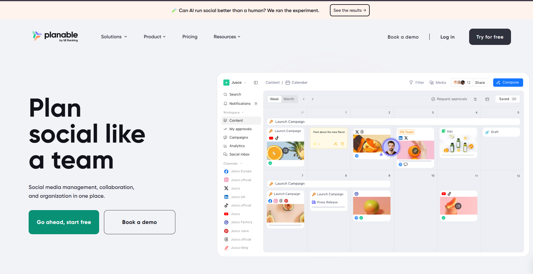 Planable Homepage