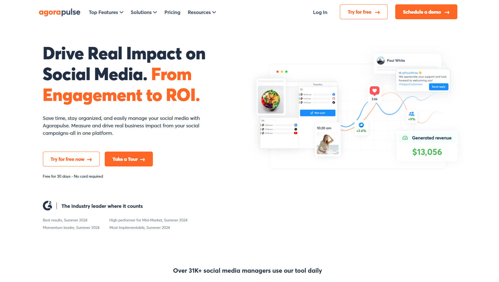 agorapulse homepage