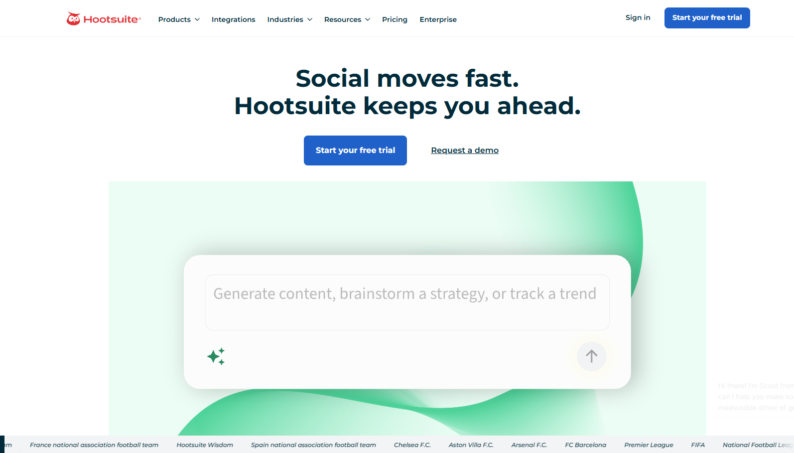 Hootsuite Homepage
