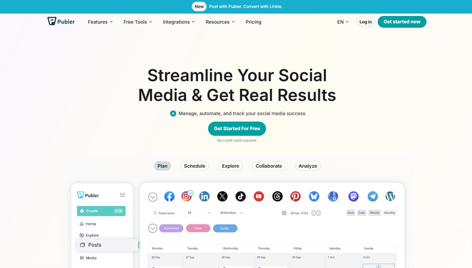 Publer homepage