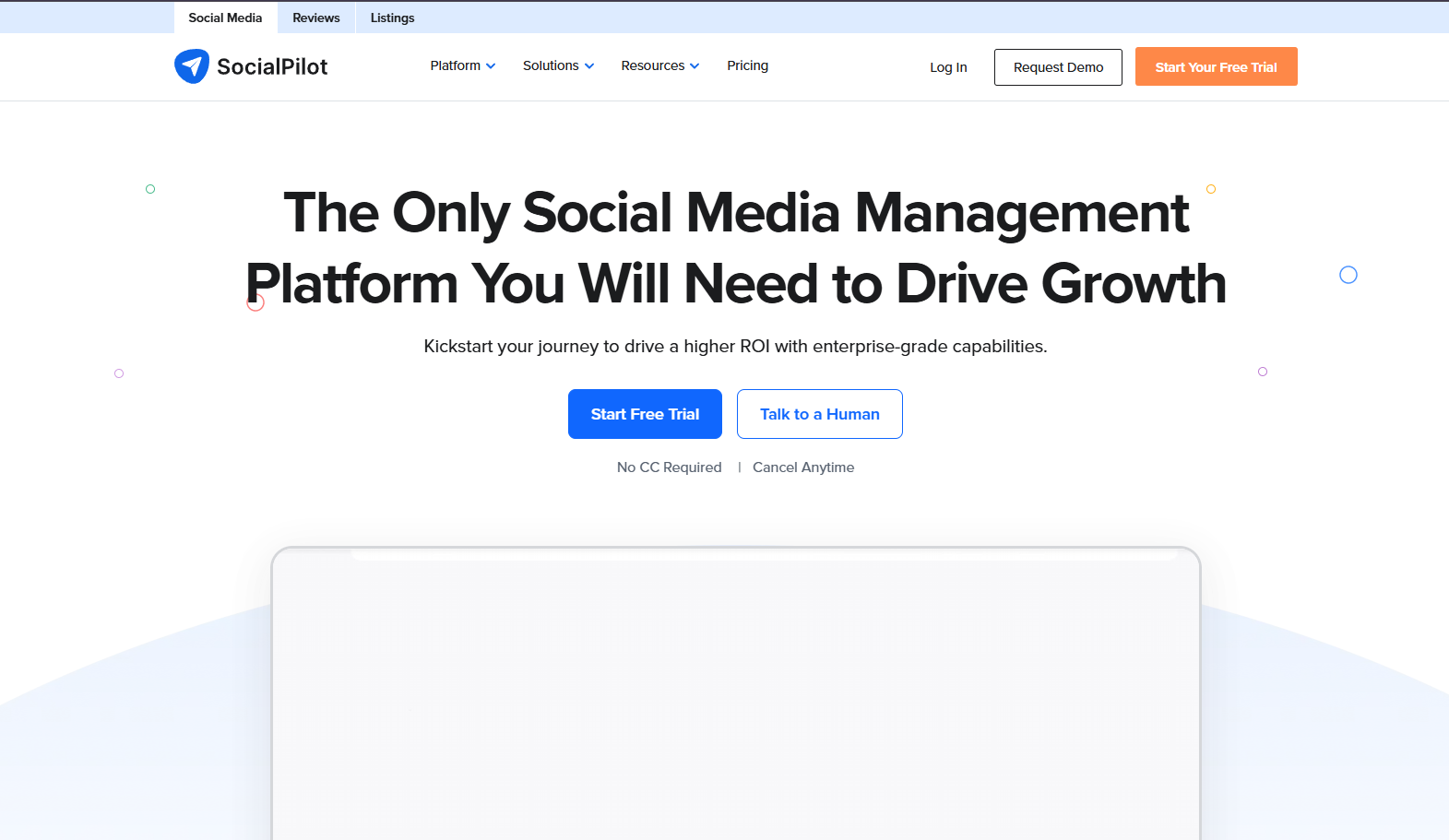 SocialPilot Homepage