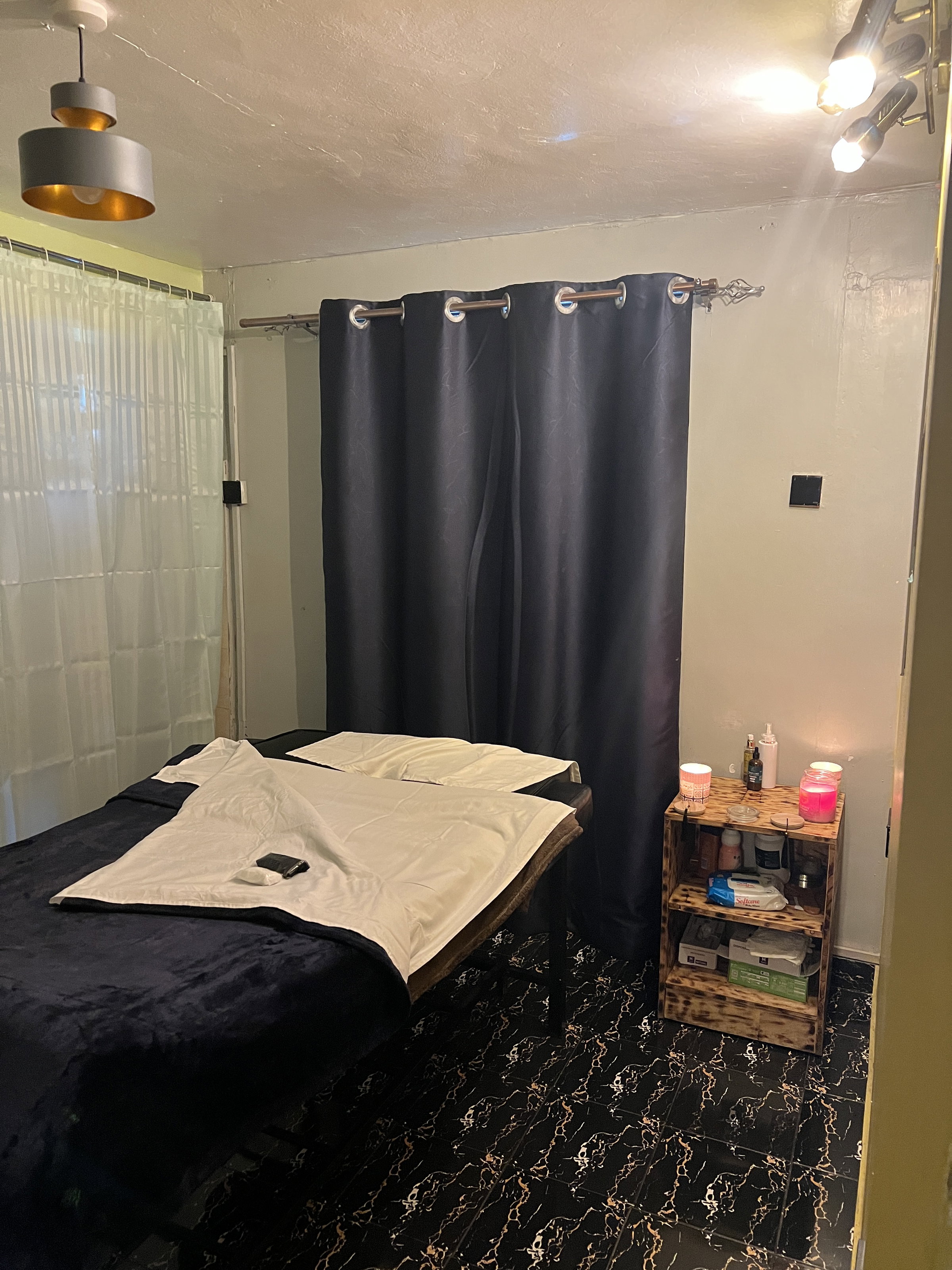 Elegant Massage Suite with Organic Elements
