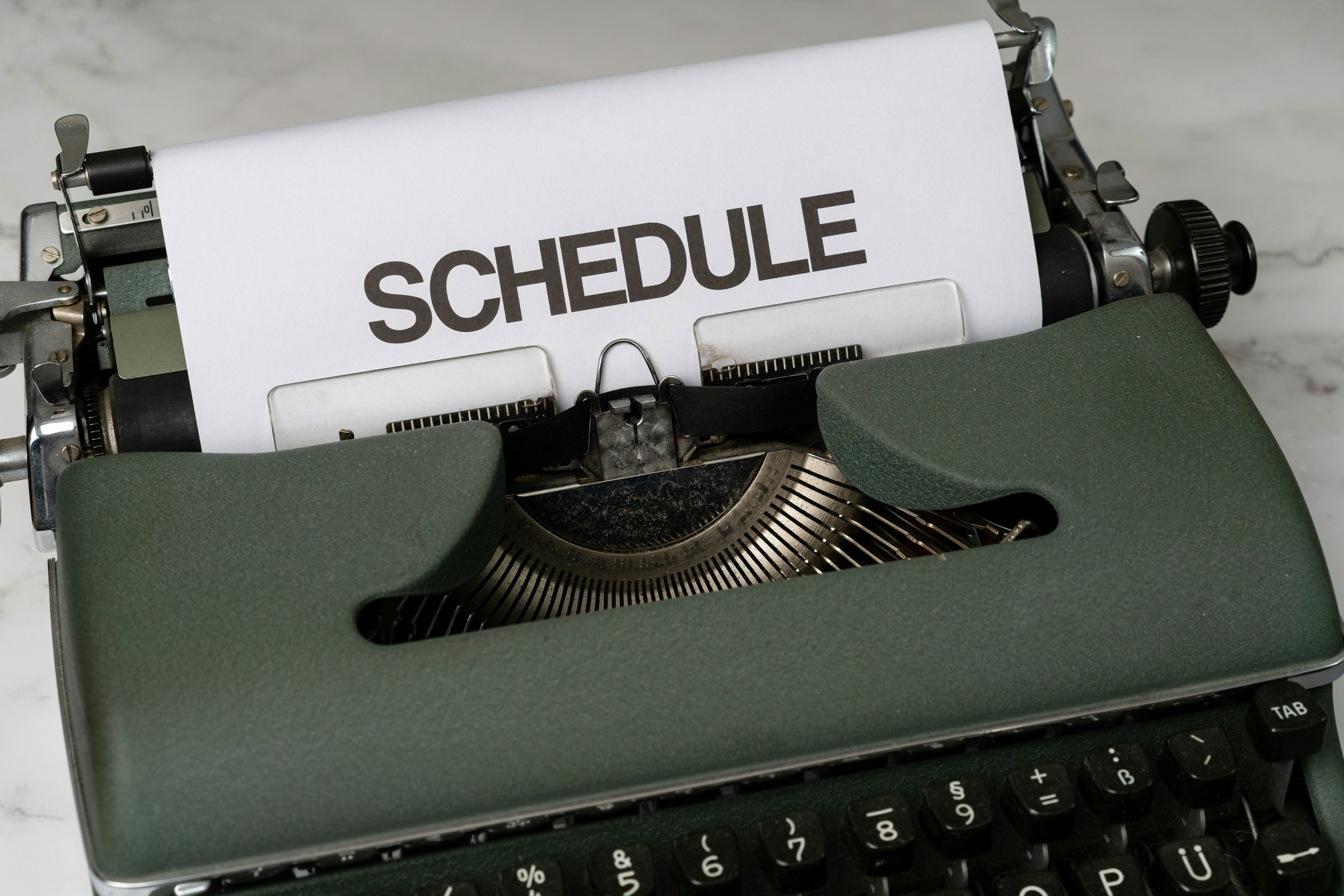 time schedule