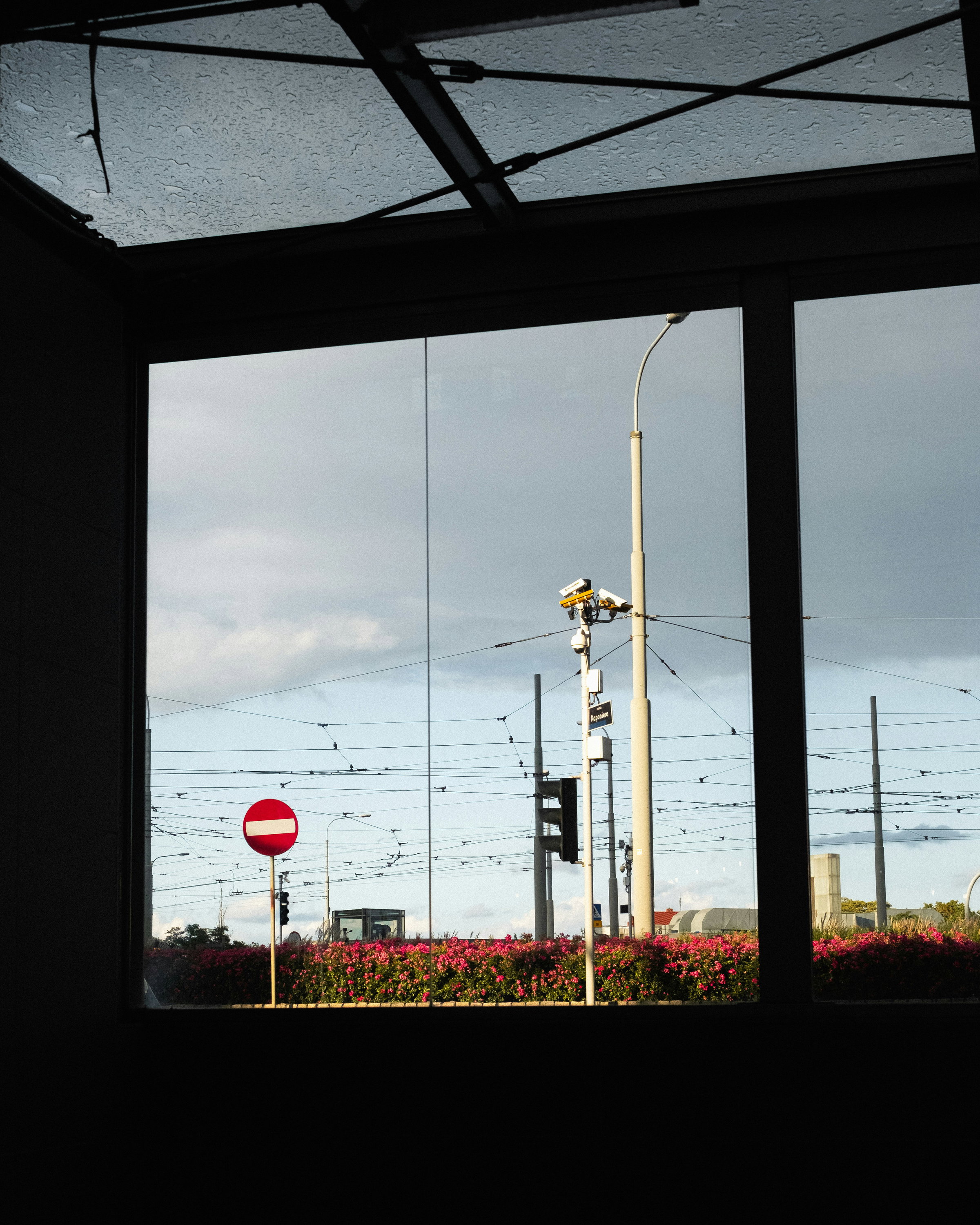 Fotografía urbana utilizada como fondo decorativo para la sección de seguridad en la nube