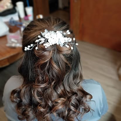 Formal half-up curls for a special occasion