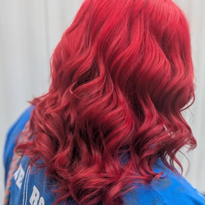 Rich red vivid color with soft curls