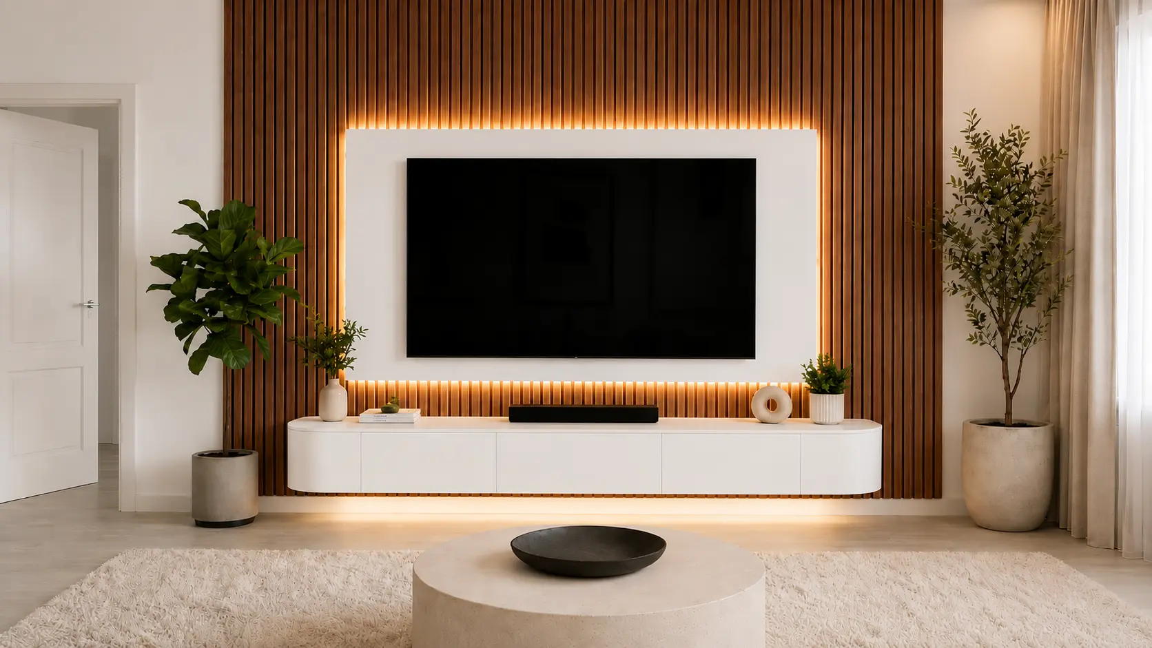 Selected media wall look