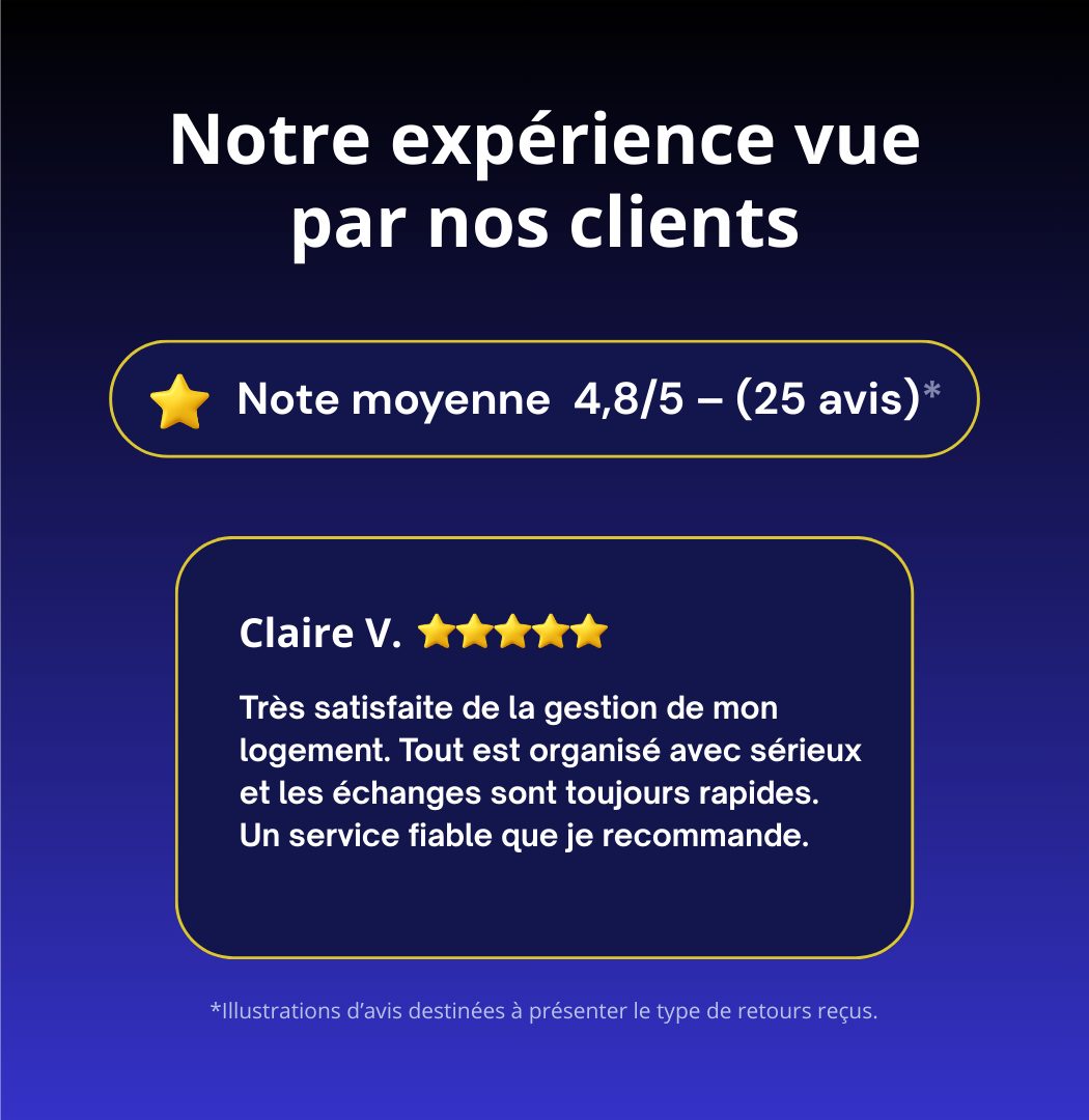 Témoignages de clients satisfaits de la conciergerie locative et du nettoyage professionnel proposés par Majordom'.