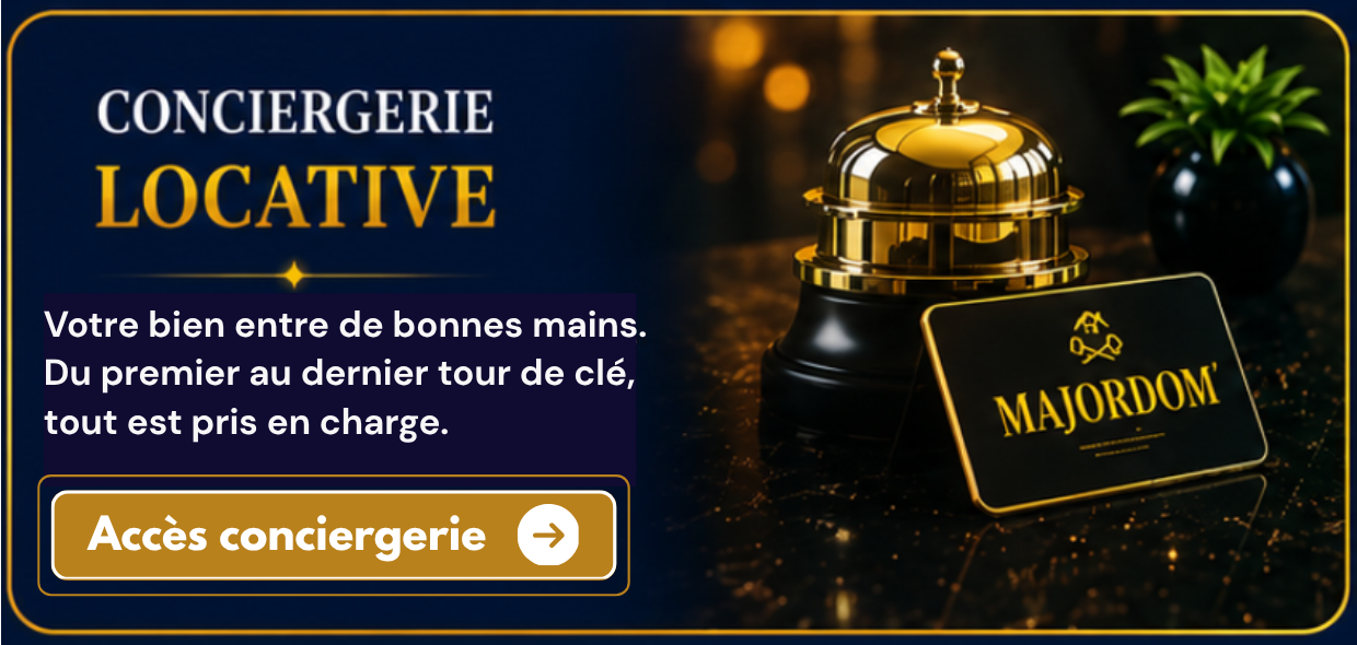 Service de conciergerie locative Majordom' en Gironde avec gestion des locations saisonnières, accueil des voyageurs et remise des clés.