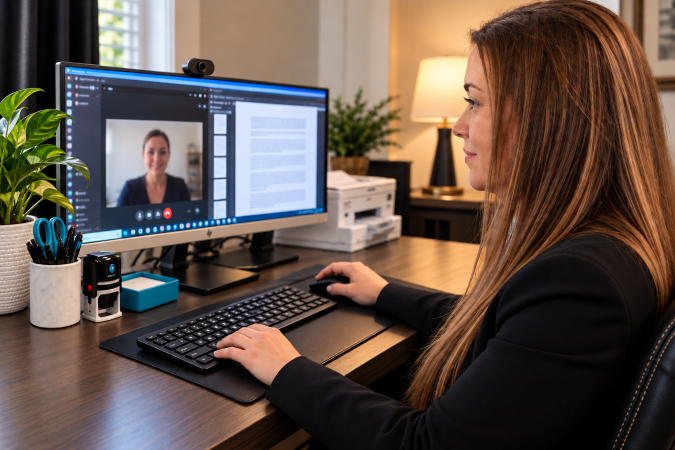 Remote Online Notarization appointment with Inkognito Notary