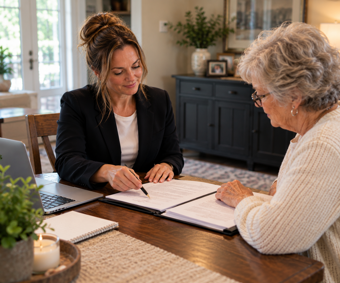 Mobile estate plan signing appointment with Inkognito Notary in East Texas