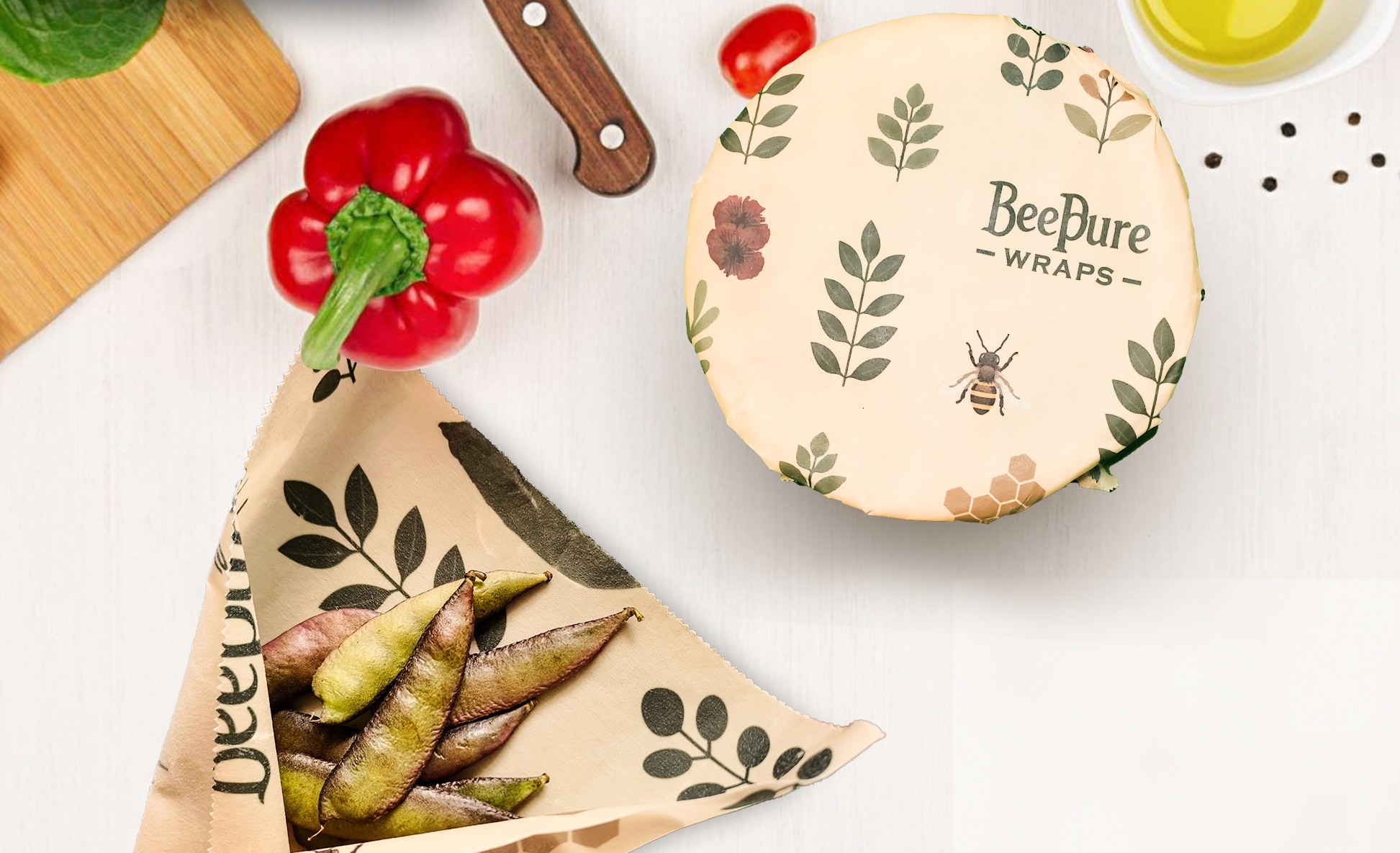 BeePure Reusable Beeswax Wrap Roll